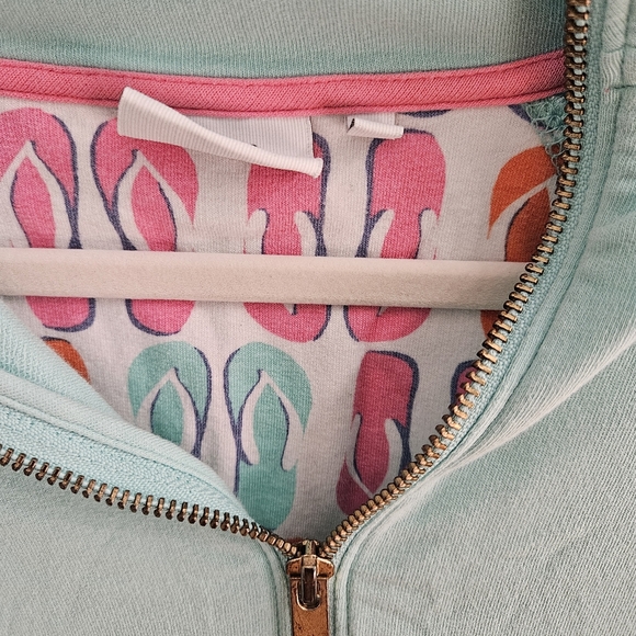 Crown And Ivy 3/4 Zip Pullover, Mint Green S - Picture 4 of 6